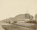 Pieter Oosterhuis (zugeschrieben) (1816 - 1885) Br&uuml;cke &uuml;ber das Hollands-Diep, Albuminpapier